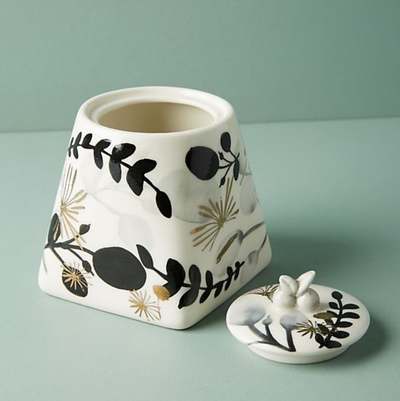 New Anthropologie Monochromatic Canister, set of 2 - Picture 3 of 4